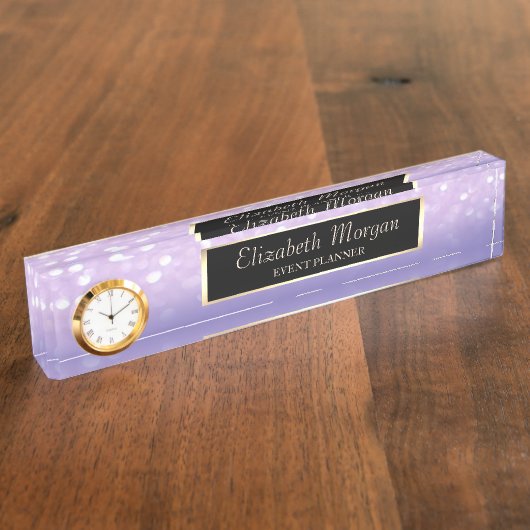 Elegant Stylish Bokeh Ombre Naambordje (Zijkant)