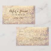 Elegant Stylish Bokeh Reference Card Aanbevelingskaartje (Voorkant / Achterkant)