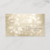 Elegant Stylish Bokeh Reference Card Aanbevelingskaartje (Achterkant)