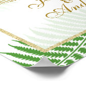 Elegant Stylish Bracken Weddenschap Welkom Poster (Hoek)