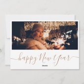 Elegant Stylish Calligraphy 4 Photo Christmas Feestdagenkaart (Achterkant)