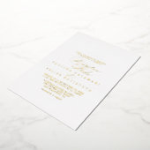 Elegant Stylish Calligraphy Nuestra Boda Gold Folie Uitnodiging (Gedraaid)