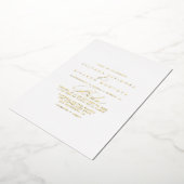 Elegant Stylish Calligraphy Spain Wedding Gold Folie Uitnodiging (Gedraaid)