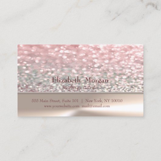 Elegant Stylish Chic, Bokeh Loyalty Kaart (Achterkant)