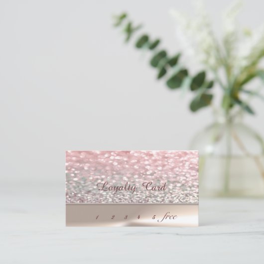 Elegant Stylish Chic, Bokeh Loyalty Kaart (Staand voorkant)