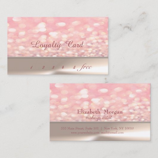 Elegant Stylish Chic, Bokeh Loyalty Kaart (Voorkant / Achterkant)