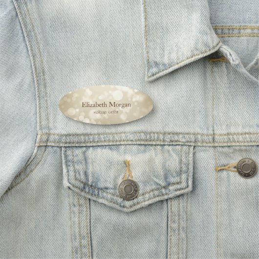 Elegant Stylish Chic Bokeh Naamplaatje (In situ)