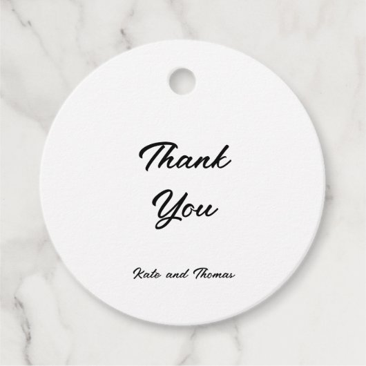Elegant Stylish Chic Modern Simple Minimalist Bedankjes Labels (Voorkant)