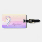Elegant Stylish Chic, Unicorn Bagagelabel (Voorkant horizontaal)