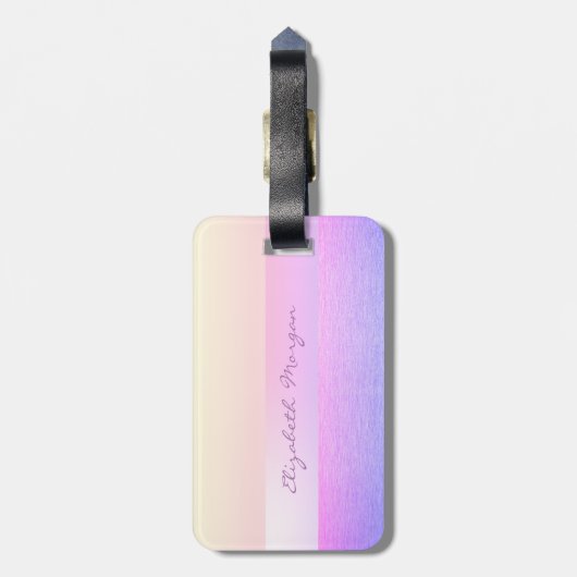 Elegant Stylish Chic, Unicorn Bagagelabel (Achterkant verticaal)