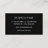 Elegant Stylish Classy Damask Floral Professional Visitekaartje (Achterkant)