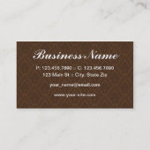 Elegant Stylish Classy Retro Damask Floral Visitekaartje (Achterkant)