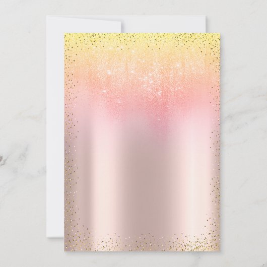 Elegant Stylish Confetti Ombre 50th Birthday Kaart (Achterkant)