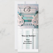 ELEGANT STYLISH DECOR aqua, blauw groen, roze wit Kaart (Achterkant)