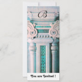 ELEGANT STYLISH DECOR aqua, blauw groen, roze wit Kaart (Voorkant)