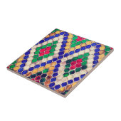 Elegant stylish Emerald Green & Gold Agate mosaic Tegeltje (Zijkant)