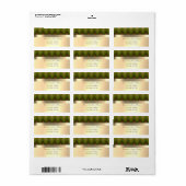 Elegant Stylish Faux Gold, Ombre Zigzag Chevron Etiket (Full Sheet)