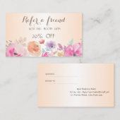 Elegant Stylish Floral Reference Kaart (Voorkant / Achterkant)