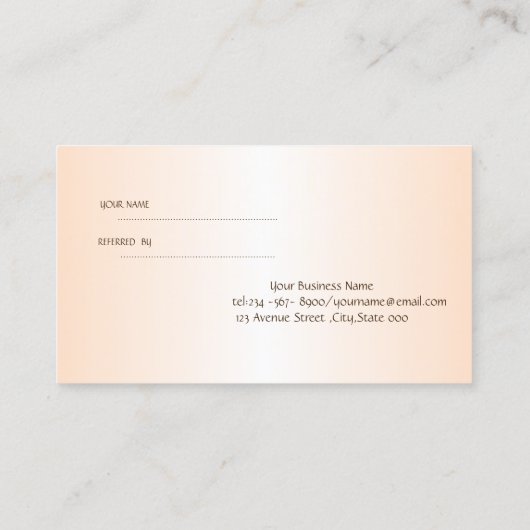 Elegant Stylish Floral Reference Kaart (Achterkant)