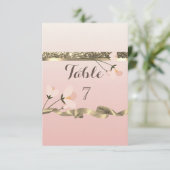 Elegant Stylish Floral Table Kaart (Staand voorkant)