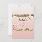 Elegant Stylish Floral Table Kaart (Achterkant)