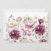 Elegant Stylish Floral Vrijgezellenfeest Kaart (Achterkant)