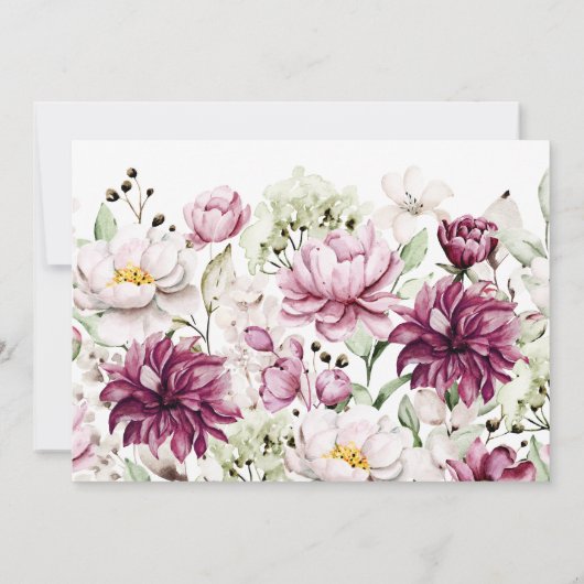 Elegant Stylish Floral Vrijgezellenfeest Kaart (Achterkant)