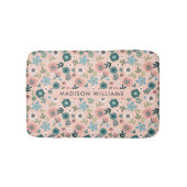 Elegant Stylish Flowers Minimalist Bath Mat (Voorkant)