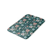 Elegant Stylish Flowers Minimalist Bath Mat (Gekanteld)
