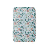 Elegant Stylish Flowers Minimalist Bath Mat (Voorkant Verticaal)