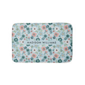 Elegant Stylish Flowers Minimalist Bath Mat (Voorkant)