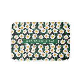 Elegant Stylish Flowers Minimalist Bath Mat