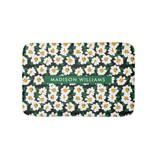 Elegant Stylish Flowers Minimalist Bath Mat (Voorkant)