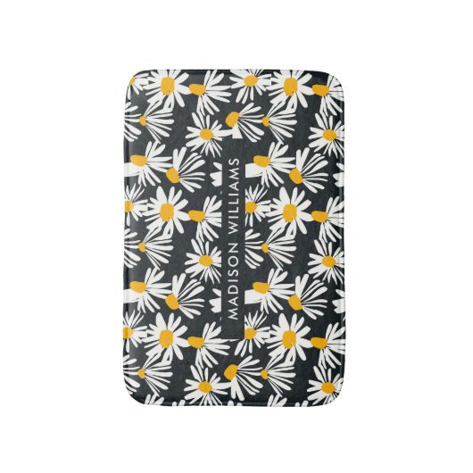Elegant Stylish Flowers Minimalist Bath Mat (Voorkant Verticaal)