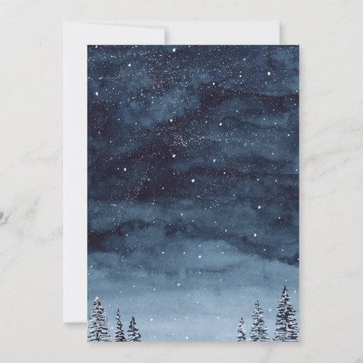 Elegant Stylish Forest Pine Trees Wedding Kaart (Achterkant)