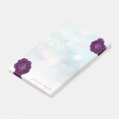 Elegant Stylish Girly, Bokeh, Rozen Post-it® Notes (Schuin)