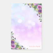 Elegant Stylish Girly, Bokeh, Waterverf Flowers Post-it® Notes (Voorkant)