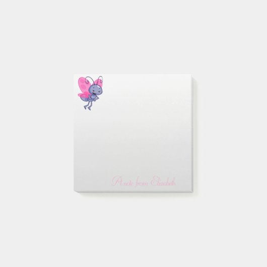 Elegant Stylish Girly, Cartoon Bee Post-it® Notes (Voorkant)