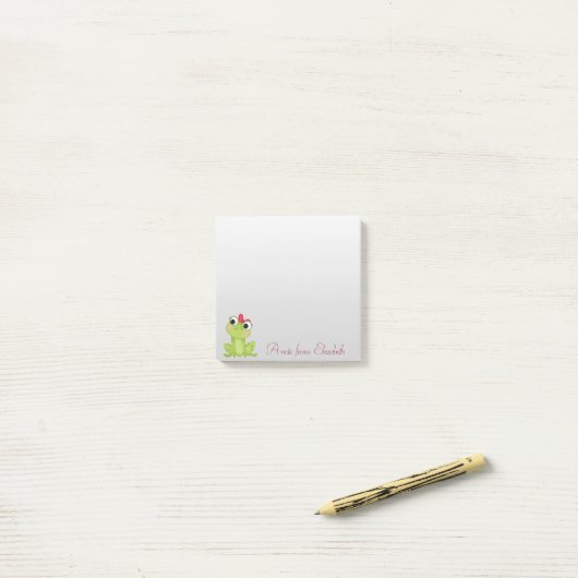 Elegant Stylish Girly, Cartoon Froog Post-it® Notes (Op bureau)