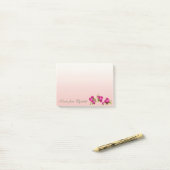 Elegant Stylish Girly, Flowers Post-it® Notes (Op bureau)