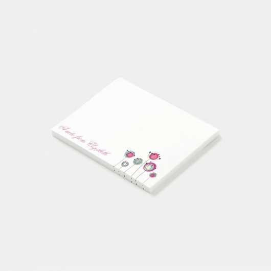 Elegant Stylish Girly, Flowers Post-it® Notes (Schuin)