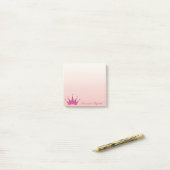 Elegant Stylish Girly, Glittery Tiara Post-it® Notes (Op bureau)