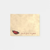 Elegant Stylish Girly, Gold, Red Lips Post-it® Notes (Voorkant)