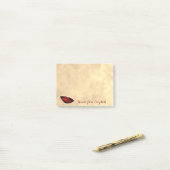 Elegant Stylish Girly, Gold, Red Lips Post-it® Notes (Op bureau)