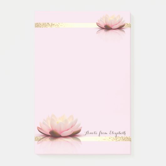 Elegant Stylish Girly Gold Stripes, Lotos Post-it® Notes (Voorkant)