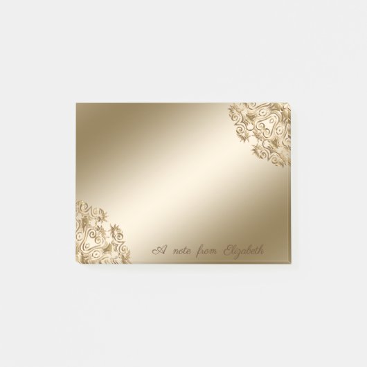 Elegant Stylish, Girly, Gold Swirls Post-it® Notes (Voorkant)