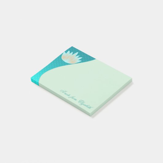 Elegant Stylish Girly, Lotus Flower Post-it® Notes (Schuin)