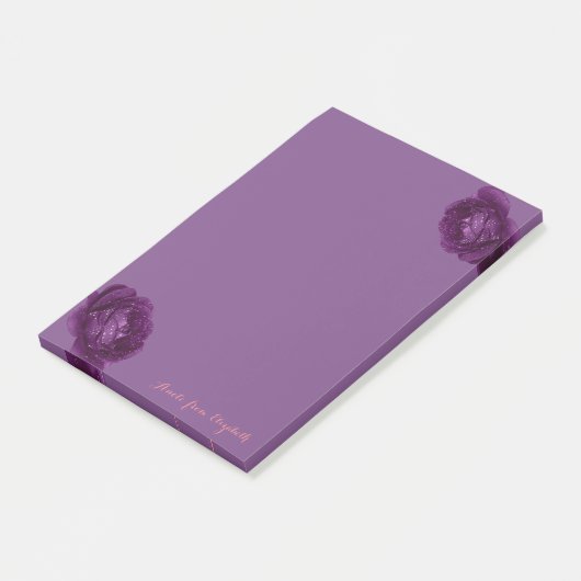 Elegant Stylish Girly, Paars, Rozen Post-it® Notes (Schuin)