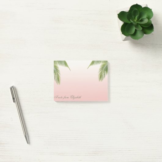 Elegant Stylish Girly, Palm Leaves Post-it® Notes (Kantoor)