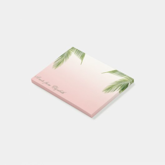 Elegant Stylish Girly, Palm Leaves Post-it® Notes (Schuin)